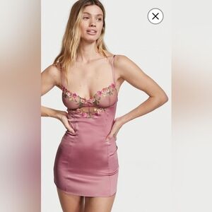 Victoria's Secret Pink Floral Chemise